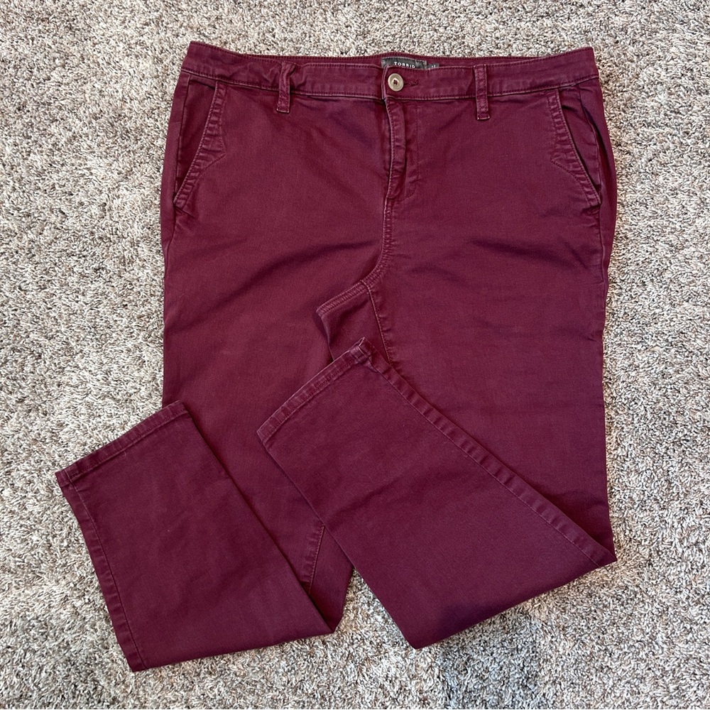 Torrid Mid-Rise Twill Stretch Pant